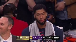 LeBron James Hits Go-Ahead Three To Secure The Win With Anthony Davis Watching