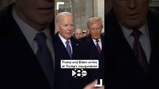 President-elect Donald Trump and President Biden arrive at Trump’s inauguration