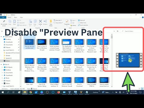 How To Disable “Preview Pane” In File Explorer In Windows 10 || Remove Preview Pane In Windows 10