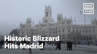 Madrid Hit with Historic Blizzard