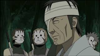 Danzo getting detained by Anbu Black Ops