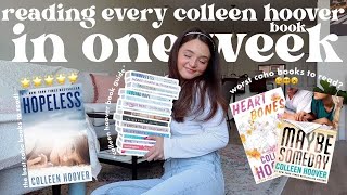 reading ONLY colleen hoover books for a week 🌼🪵 i read every book by colleen hoover in 1 week!