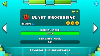 [Geometry Dash] Level 17 : Blast Processing 100% Complete (All Coins) [4K]