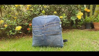 Mochila🎒 de calça jeans 👖 fácil de fazer 😉