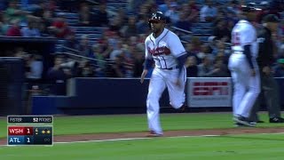 WSH@ATL: Peterson plates Callaspo on a sacrifice fly