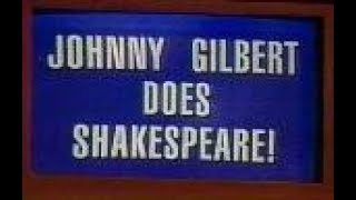 Jeopardy! - Johnny Gilbert Does Shakespeare!