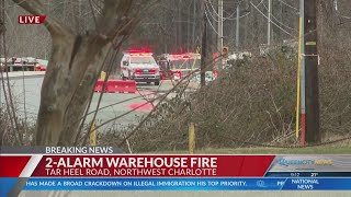 Two-alarm fire breaks out after explosion in NW CLT: CFD