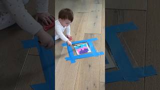 My baby paints a 1 birthday painting!! Amazing results! Easy DIY!