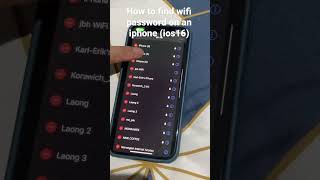 How to find wifi password on an iphone (ios16)