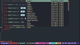 Vimscript Tutorial: List ( inspection )