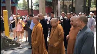 中国河南省开封少林寺方丈释永信 Shi Yongxin, Abbot of Shaolin Monastery, Kaifeng, Henan, China