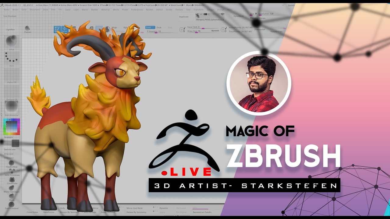 Zbrush 2020 Live Sculpting For 3d Printing Starkstefen Youtube