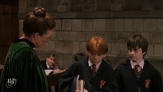 Harry Potter and the Sorcerer's Stone (2001) - Harry & Ron Came Late to Professor McGonagall's Class
