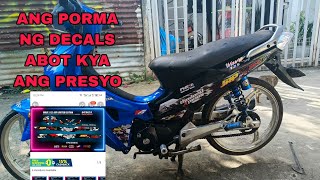 PAANO MAG KABIT NG DECALS sa motor.PAANO PA NGASIN ANG WAVE Jrp sticker