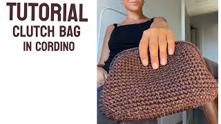 Clutch bag in cordino