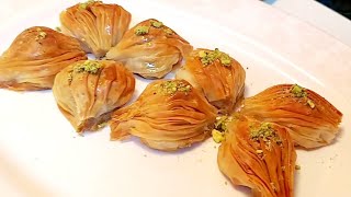 كيفية عمل بقلاوة الصدفة بأسهل وأسرع طريقة👍 💯How to make shell baklava in the easiest and fastest way