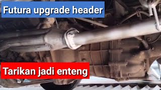 Cek sound Suzuki Futura injeksi upgrade header 4-1 komposisi reson dan mufler..