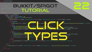 Minecraft Bukkit/Spigot Plugin Tutorial #22: ClickTypes