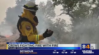 California crews fighting fire with fire