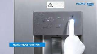 Voltas Beko SBS: Function settings \u0026 Demo