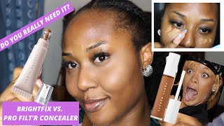 DO YOU NEED FENTY BEAUTY BRIGHT FIX EYE BRIGHTENER? | PRO FILTR CONCEALER COMPARISON | ALMOND BUTTER