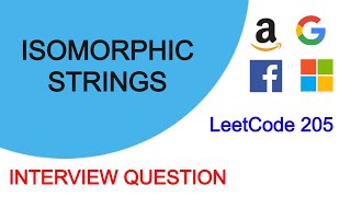 Isomorphic Strings | LeetCode 205 | Hashing | Interview Question