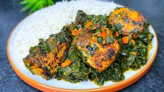 How To Make PUMPKIN LEAVES and SPINACH STEW | Green Vegetables Recipes | Omaspot