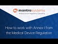 How to work with Annex I from the Medical Device Regulation (EU MDR)