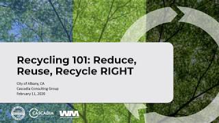 Recycling 10: Reduce, Reuse, Recycle RIGHT