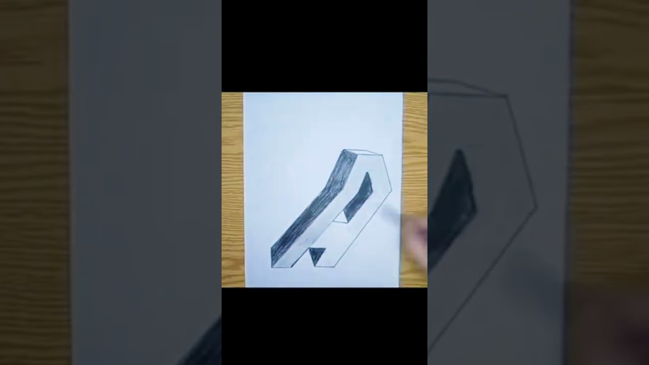 Drawing A 3d Letter A Youtube