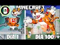 ¡Sobreviví 100 DÍAS como un TITÁN TIGRE en Minecraft HARDCORE!