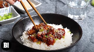 Easy General Tso's Spicy Sticky Tofu!