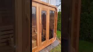 SAUNASNET Outdoor Square Wood Sauna Room