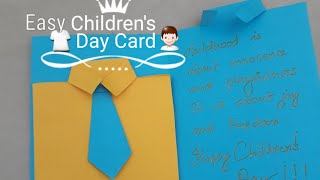 Easy Children's Day card for Boys l Children's special greeting cards