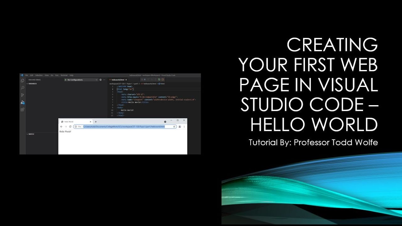 Make A Website With Visual Studio Code Peerdh