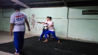 Bando Level-3(Yellow Belt) Drill-16(B)(Bando Stroke Form, Combined Form-B(Knife+Sword Defense Com'n)