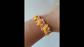 Nice Crochet Bracelets in Yellow Color #knitted #crochet #bracelet