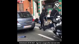 Molenbeek 20-09-2021 : politie aangevallen met een krik