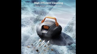 Coasteering Robotic Pool Cleaner Cordless Automatic 100Min Runtime 80-120sq.m - Planet Planet