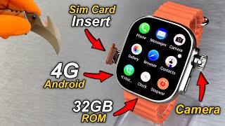 4G Android SmartWatch With Camera \u0026 SimCard Insert⚡️S18 Ultra, 3GB RAM +32GB ROM (S9 Ultra 2 System)