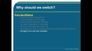 ACR Digital Mammography QC Manual Webinar for Technologists