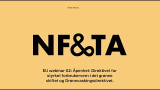 Webinar #2 EU: Direktivet for styrket forbrukervern i det grønne skiftet og Grønnvaskingsdirektivet.