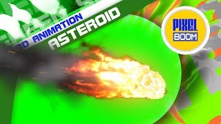 Green Screen Asteroid Entering Atmosphere Space - PixelBoom 3D Animations