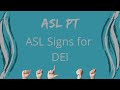 ASL Signs for DEI