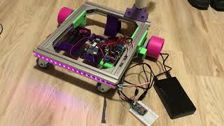 SCUTTLE Robot - testing 12v LED strip, WS8211, Esp8266, FastLED Library