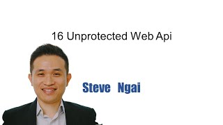 16 Unprotected Web Api