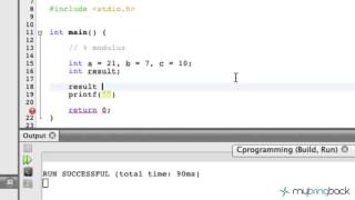 Learn C Programming Tutorial 1 12 Modulus