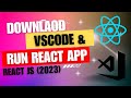 Visual studio code tutorial How to run React JS app | Download and install react in VS Code 2023