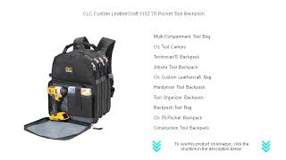 CLC Custom LeatherCraft 1132 75-Pocket Tool Backpack