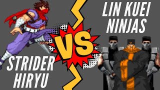 Strider Hiryu (Strider) vs Lin Kuei (Mortal Kombat) [ Sprite Animation ]